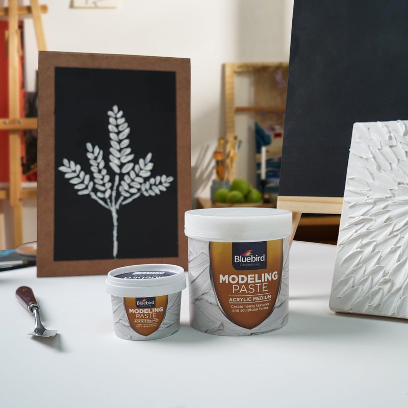 Bluebird Thick Modeling Paste White 28.2 Oz / 800gm - High Density, Acrylic Medium for Texture, Thickness, Dimension Additive and Christmas Decorations - Image 5